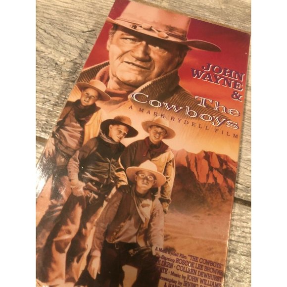 John Wayne‎ & The Cowboys 1971 VHS Video Tape Cowboy Western movie New Sealed - Picture 2 of 4